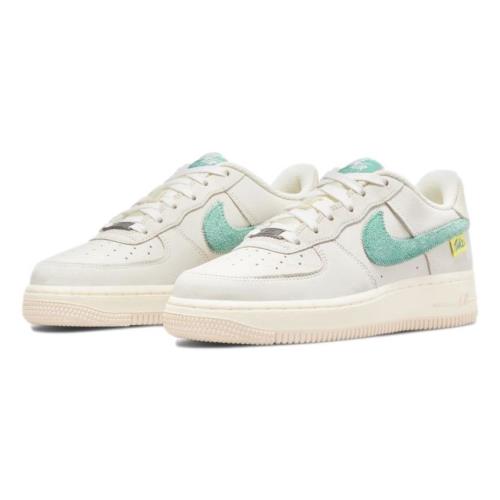 Nike Air Force 1 LV8 1 GS `test Of Time` Youth Shoes Sneakers DO5877-100 - Sail/Green Noise-Coconut Milk