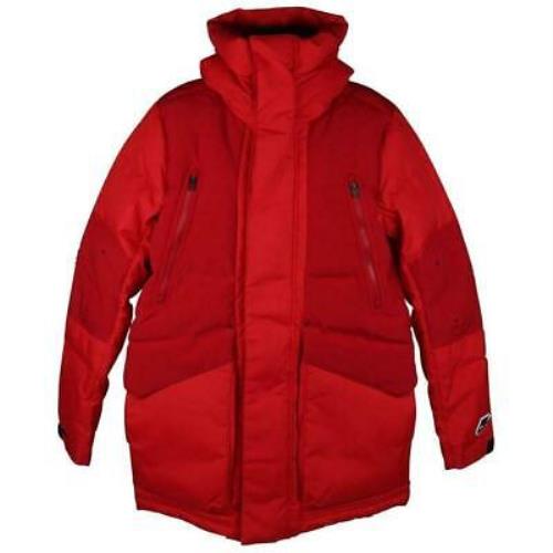 Nike Nsw Repel Parka Down-fill Puffer Hooded Jacket CU4392-657 - Red