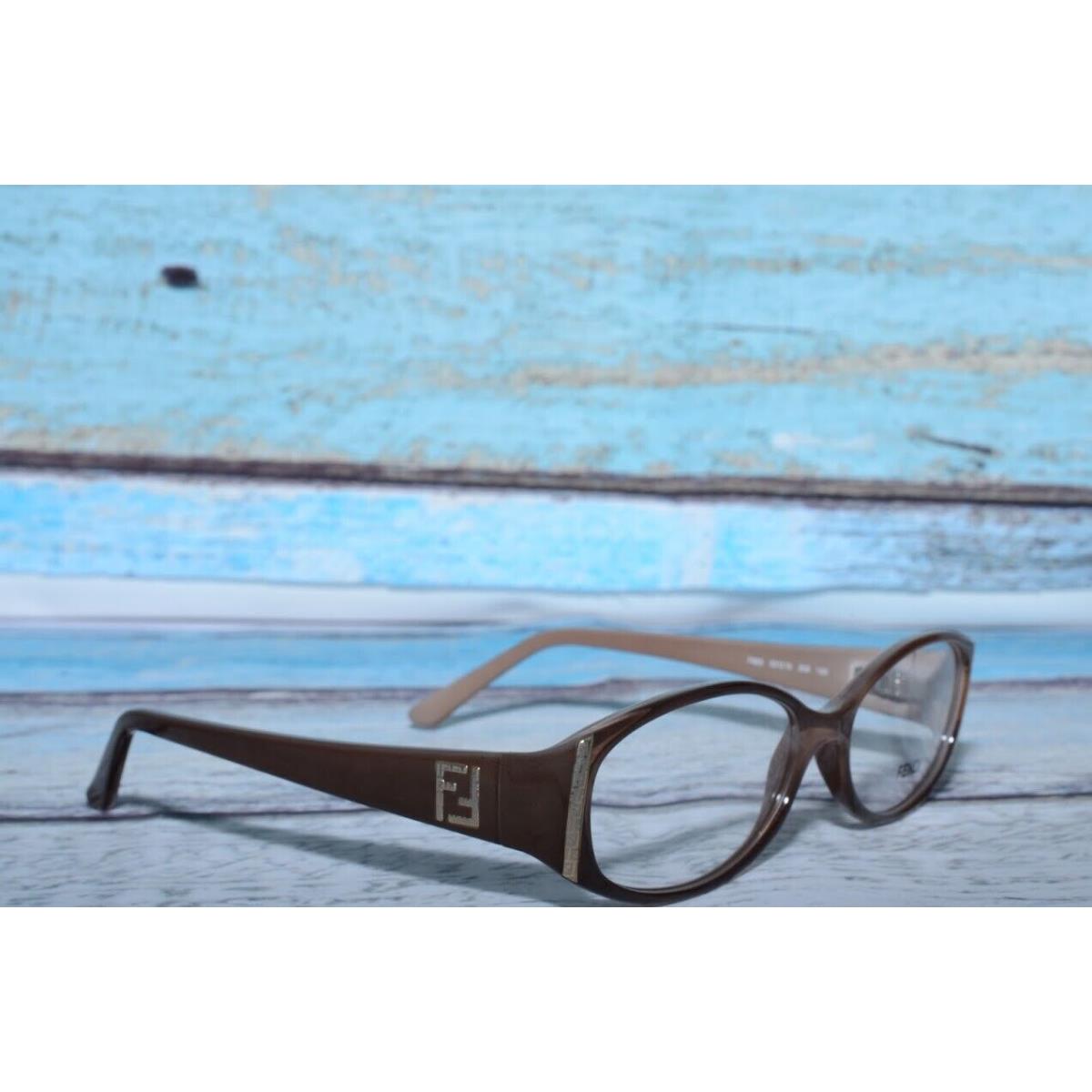 Fendi Cold Insert F863 208 Oval Brown Women`s Eyeglasses 53mm