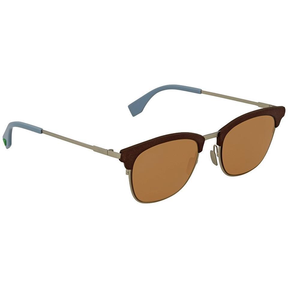 Fendi 0228-S-4ES70 Brown Silver Blue Sunglasses