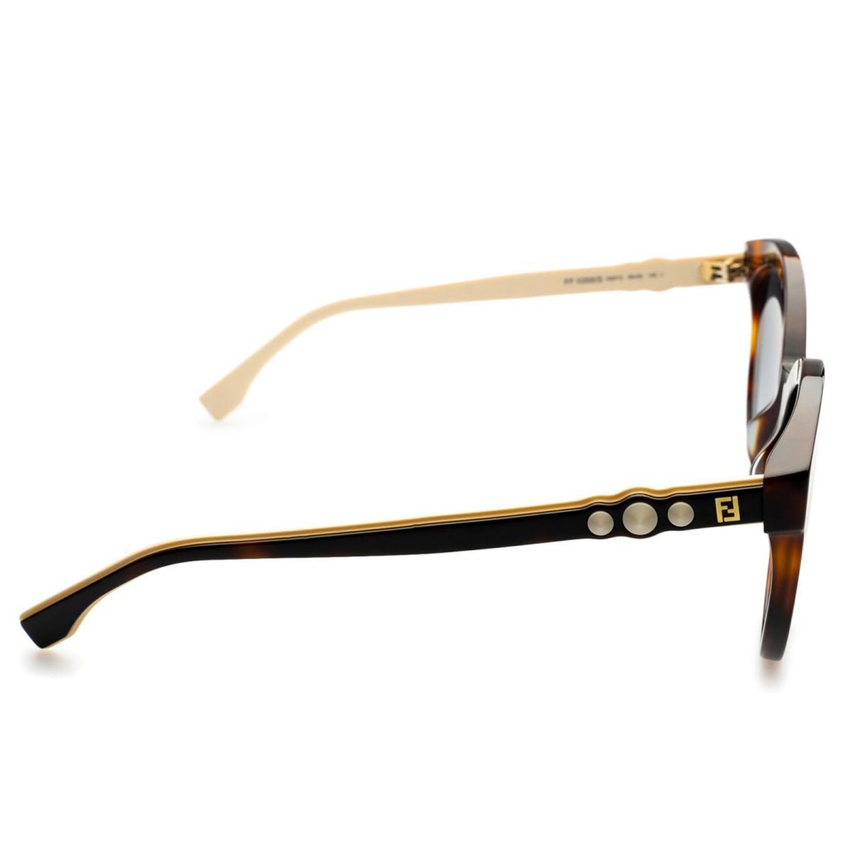 Fendi 0268S-086FQ-56 (no Case) 0268S-086FQ-56 NO Case Tortoiseshell Sunglasses - Frame: TORTOISESHELL, Lens: GREY