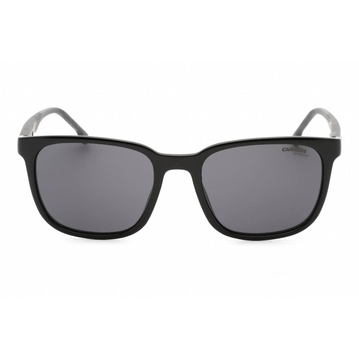 Carrera Men`s Sunglasses Grey Lens Black Square Frame Carrera 8046/S 0807 IR