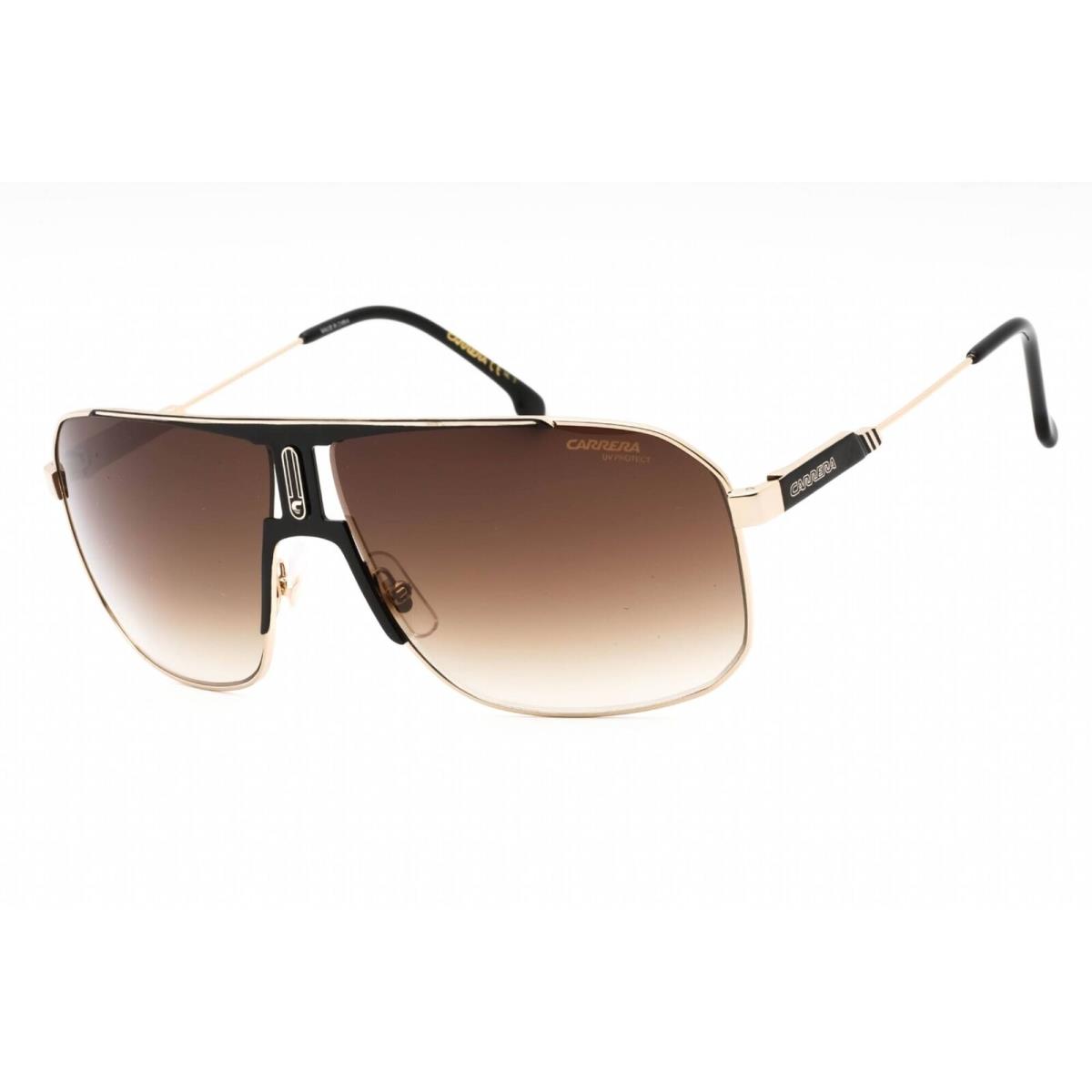 Carrera Men`s Sunglasses Black Gold Metal Navigator Frame Carrera 1043/S 02M2 HA