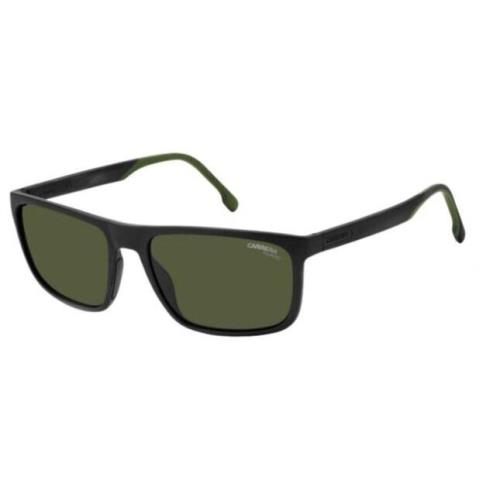 Carrera 8047/S 07ZJ/UC Black Green/green Polarized Rectangle Men`s Sunglasses