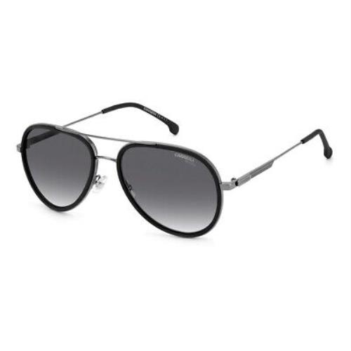 Carrera 1044S 0003 WJ Sunglasses Matte Black Frame Grey Polarized Lenses 57mm