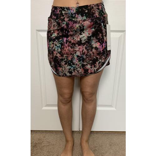 Lululemon Size 4 Hotty Hot HR Skirt Stencil Bloom Red STE2/SHRB Lined Run Pace