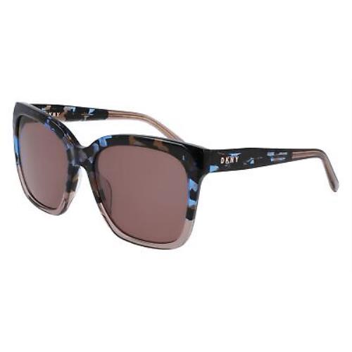 Dkny DK534S Crystal Mink Blue bk Tortoise 270 Sunglasses