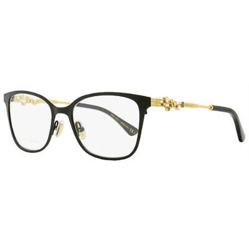 Jimmy Choo Rectangular Eyeglasses JC212 807 Shiny Black/gold 53mm - Shiny Black/Gold, Frame: Shiny Black/Gold, Lens: