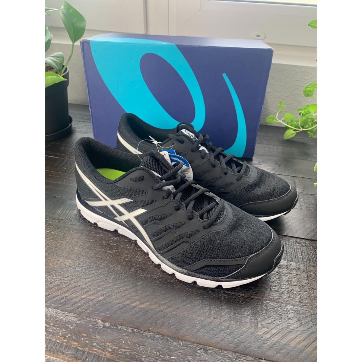 Men`s Asics Gel-zaraca 4 Black White Silver Athletic Running Shoes Size 10.5