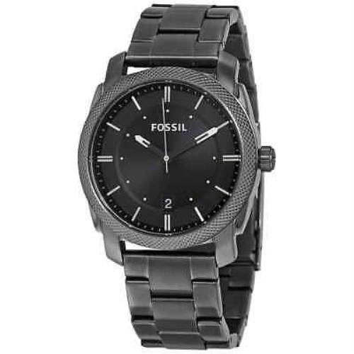 Fossil Machine Black Dial Smoke Ion-plated Men`s Watch FS4774