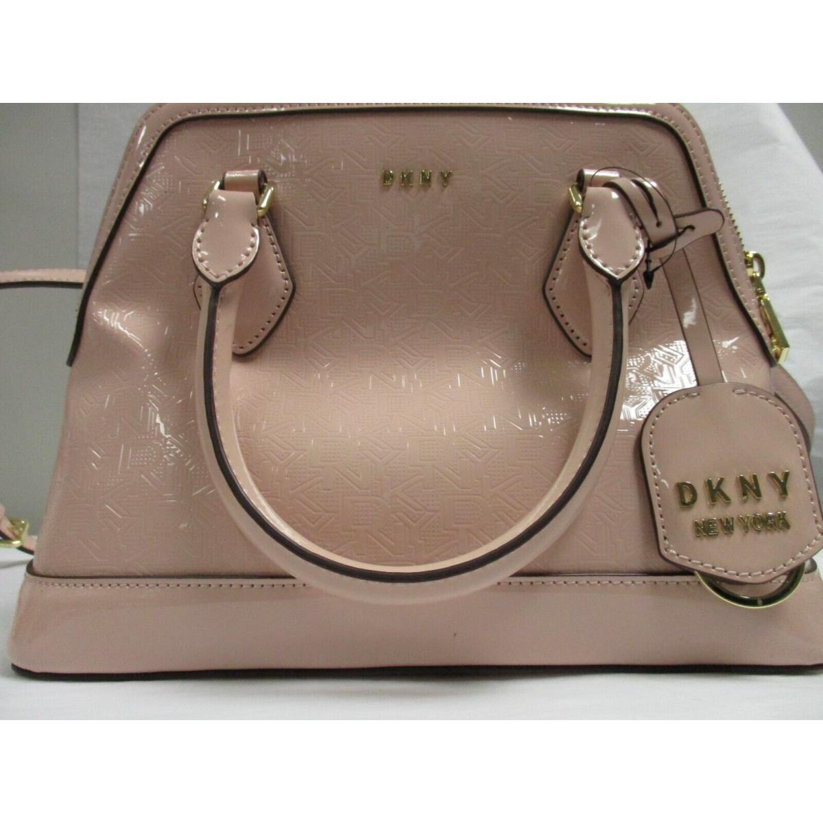 Dkny Satchel Crossbody Brookdale Small Dome Soft Rose Embossed Signature Logo