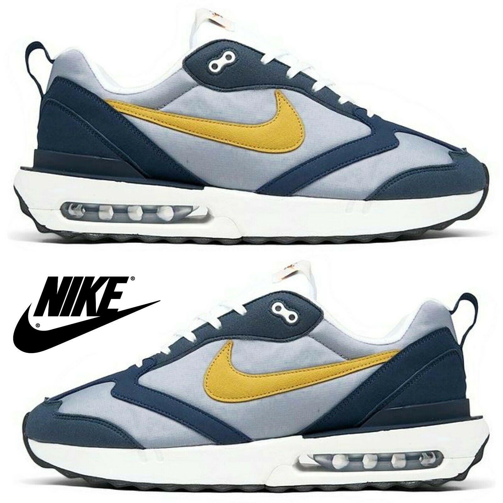 Nike Air Max Dawn Next Nature Men`s Sneakers Running Athletic Comfort Shoes - Blue , Particle Grey/Dark Citron/Armory Navy/Light Bone/B Maufacturer