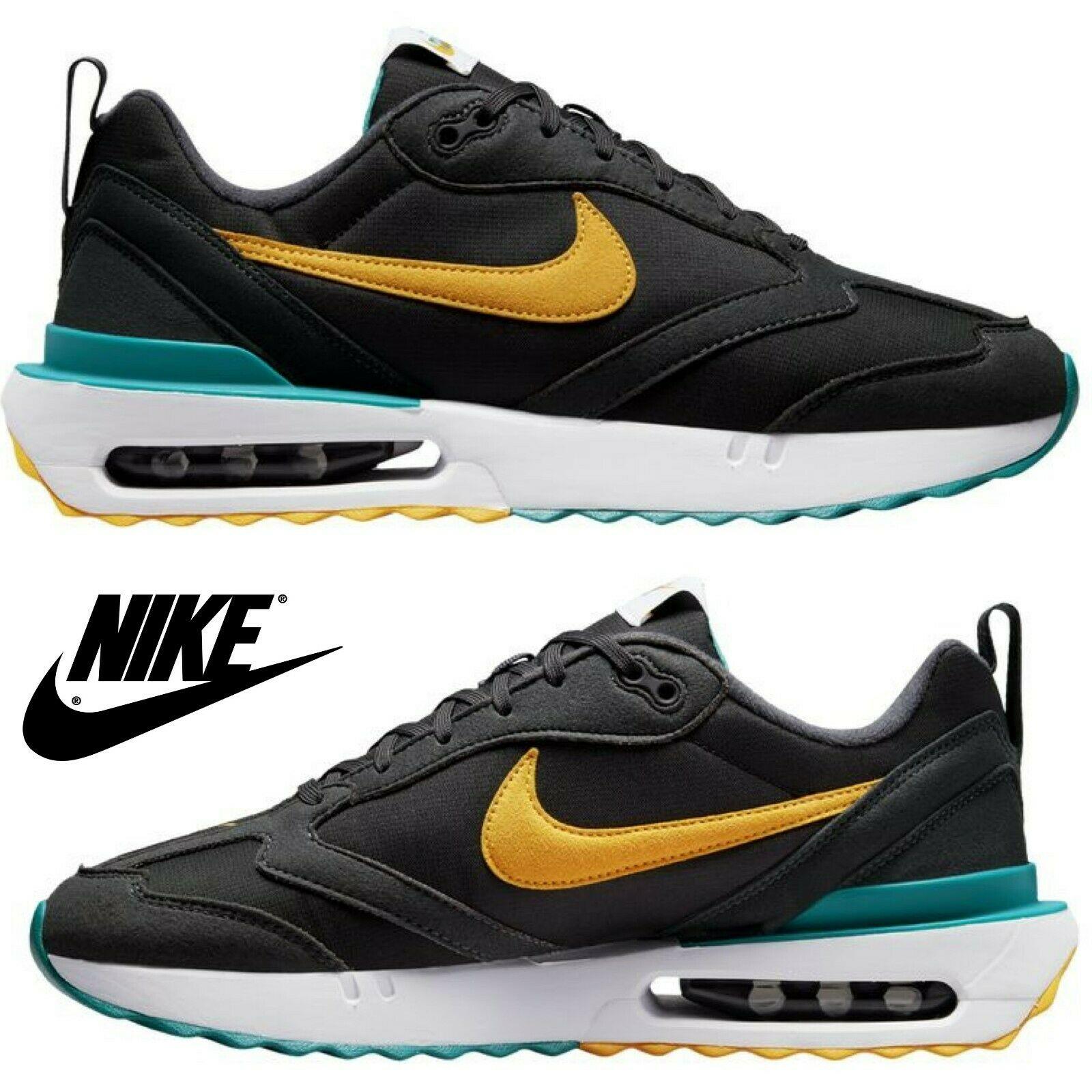 Nike Air Max Dawn Men`s Sneakers Running Athletic Sport Gym Comfort Shoes - Black , Dark Sky Grey/University Gold Maufacturer
