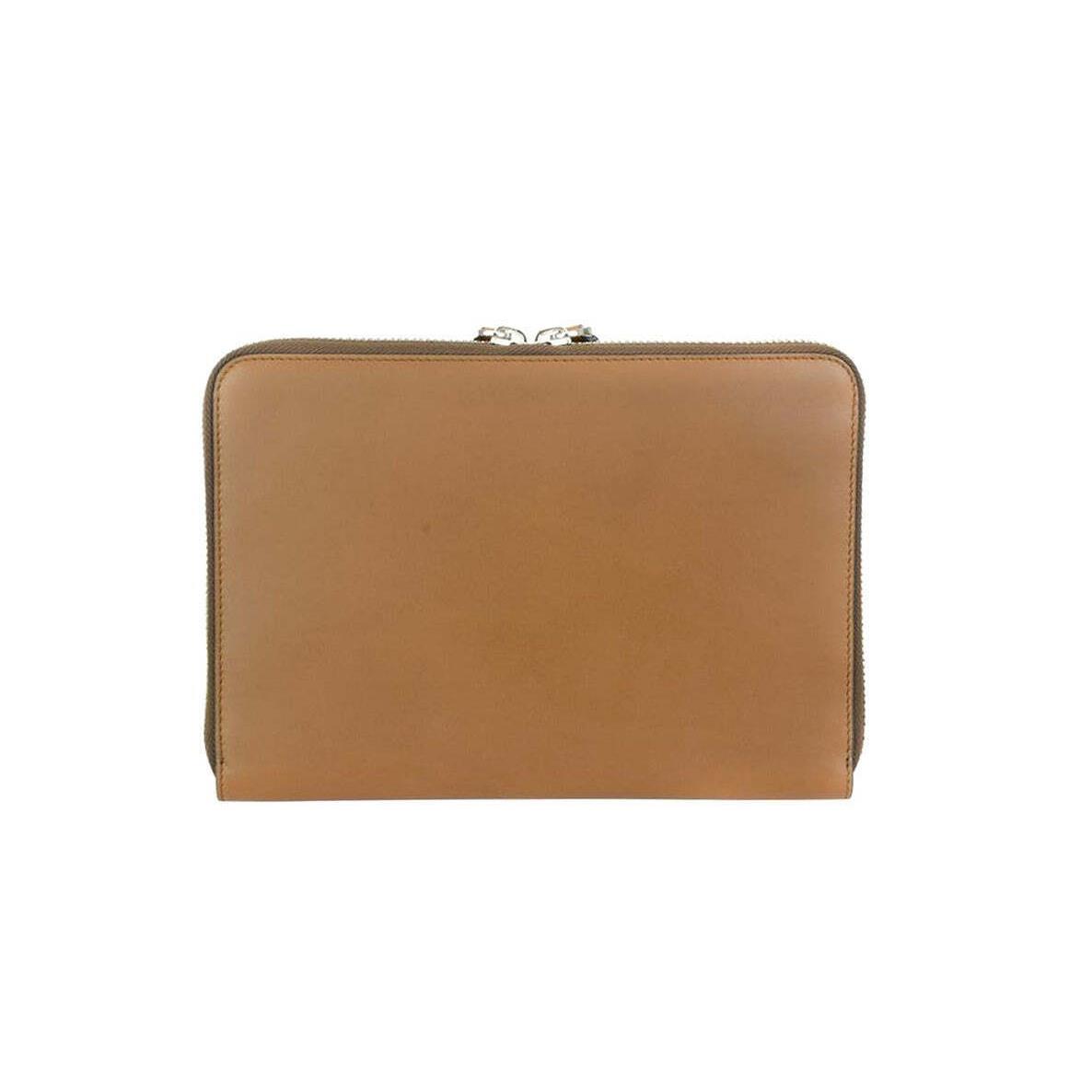 Salvatore Ferragamo Gancio Men`s 686773 Brown Zippered Continental Wallet