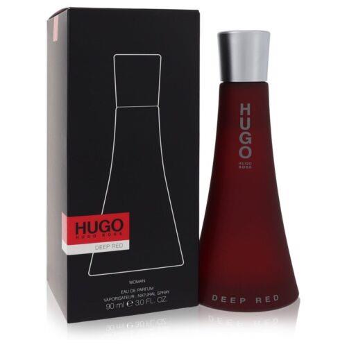 Hugo Deep Red Eau De Parfum Spray By Hugo Boss 3oz For Women