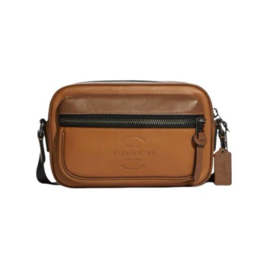 Coach Thompson Small Brown Pebble Leather Camera Bag