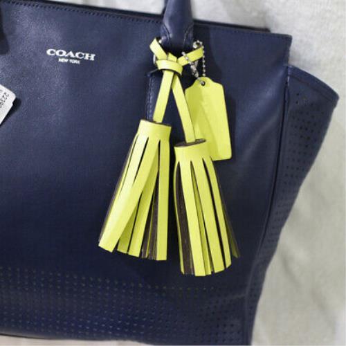 Coach Legacy Leather Navy Blue Candace Carryall Tote Shoulder Bag