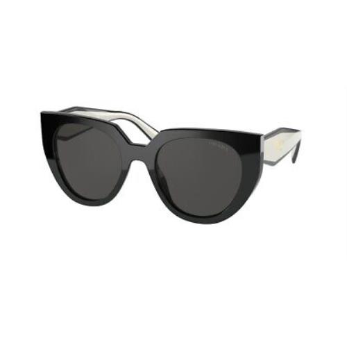 Prada 0PR 14WS 09Q5S0 Black/talc Dark Grey Lens