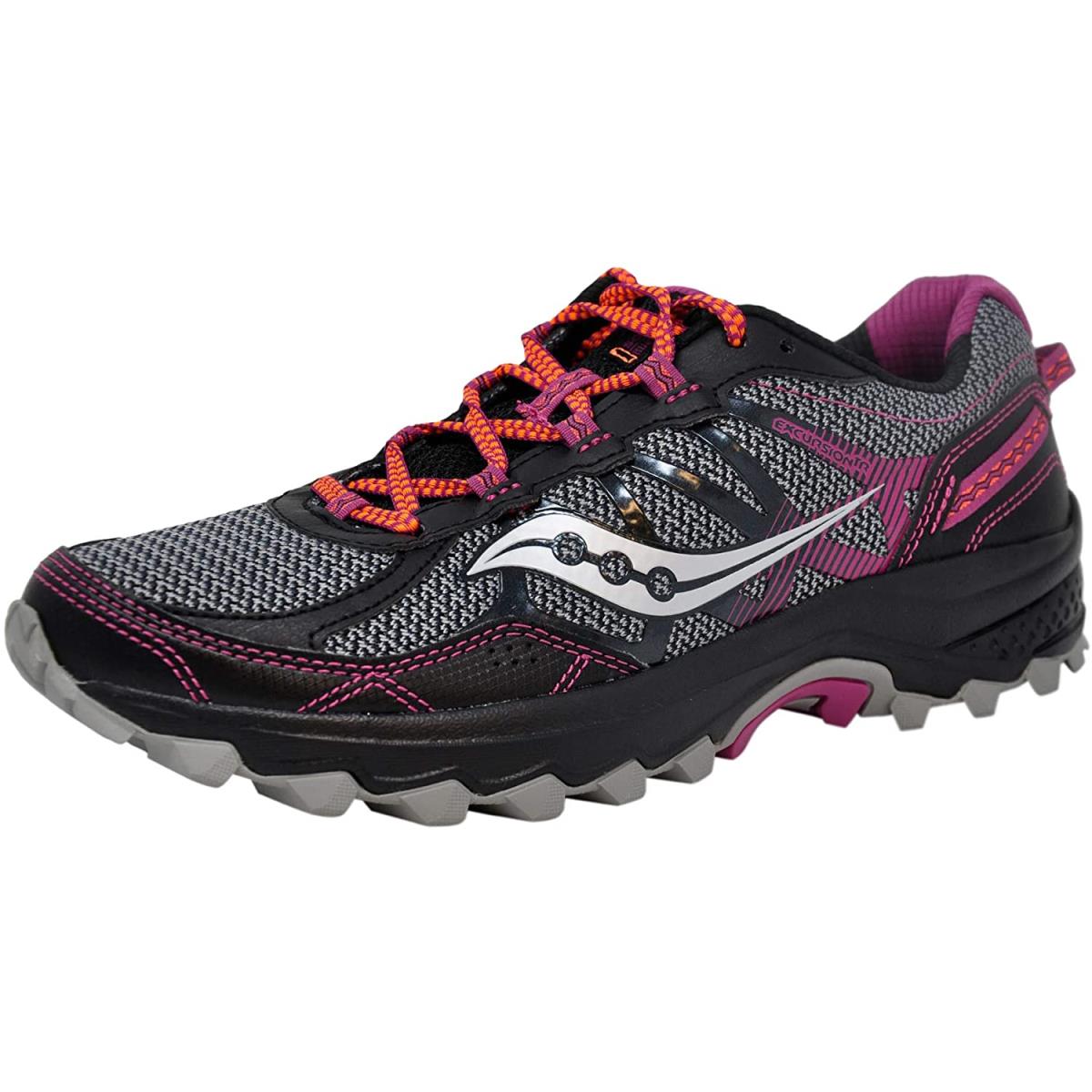 Saucony Women`s Excursion Tr11 Running Shoe Grey/Purple/Coral