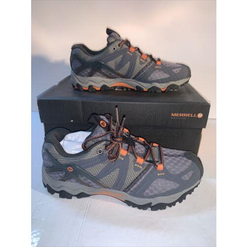 Merrell Shoes J24725 Mens Grassbow Air Hiking Shoes Dark Grey Orange Size 7