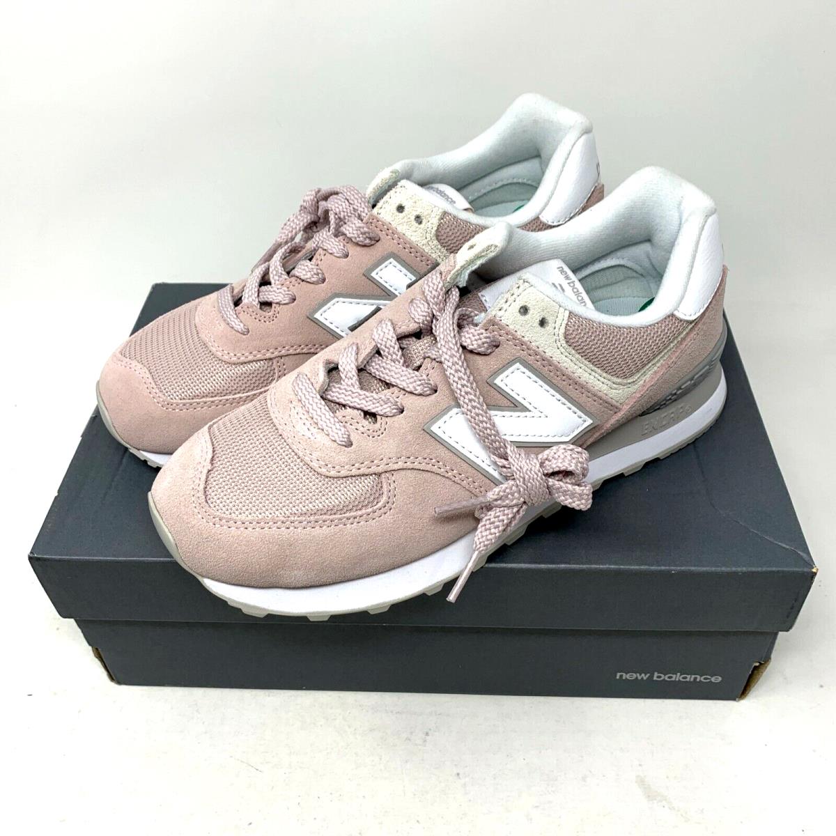 Balance Women`s 8 - 574 V2 Sneakers Pink Suede/leather Shoes Faded Rose