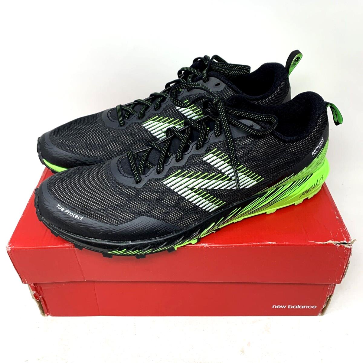 Balance Men`s 12 Summit Unknown V1 Trail Running Shoes Black/lime Sneakers