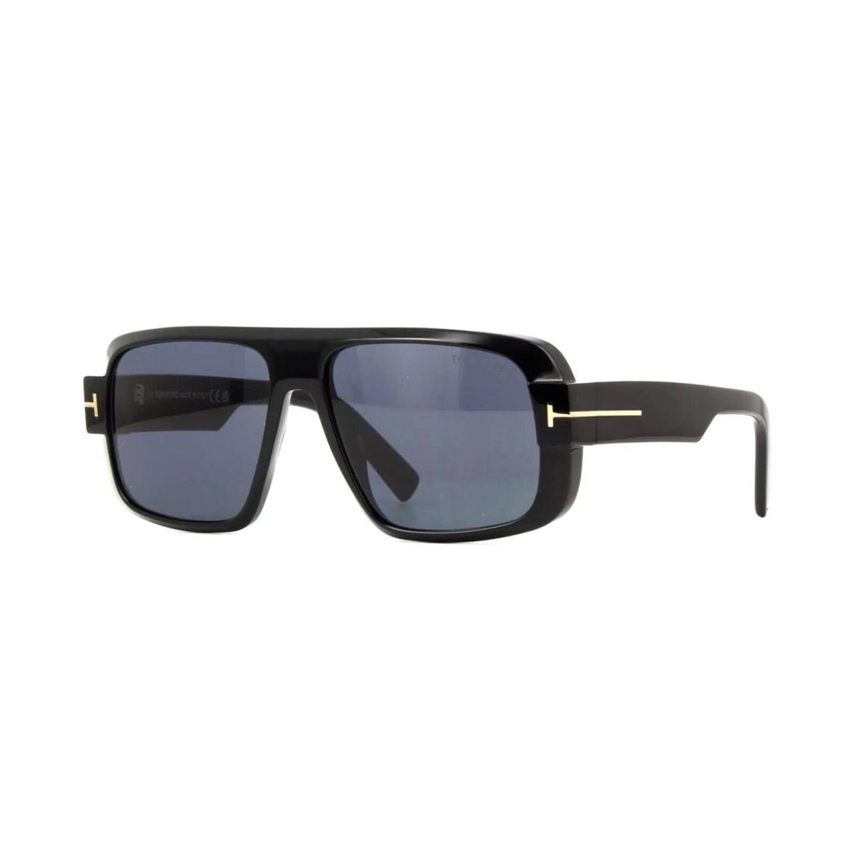 Tom Ford Turner FT 1101 Shiny Black/dark Grey 01A Sunglasses