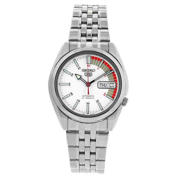 Seiko 5 Automatic White Dial Men`s Watch SNK369