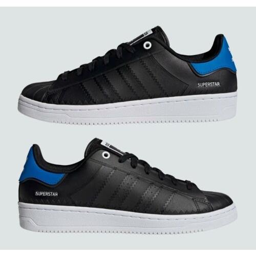 Adidas Originals Superstar OT Sneakers Black Blue Shoes H05653 Men`s Size 11.5