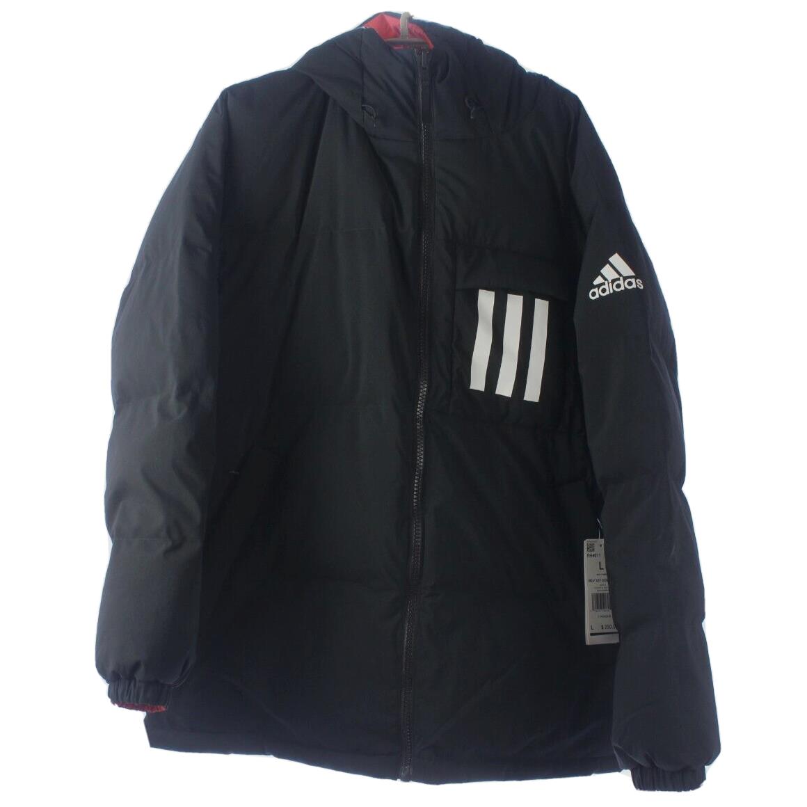 Adidas Terrex Mens Reversible 3-Stripe Down Hooded Jacket EH4011 Size Large