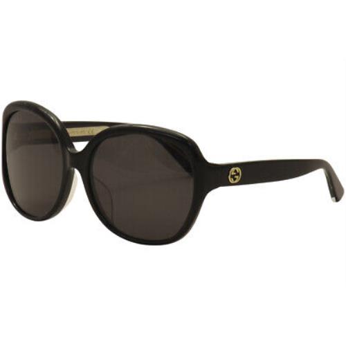 Gucci Women`s GG0080SK GG/0080/SK 001 Black/gold Fashion Sunglasses 61mm