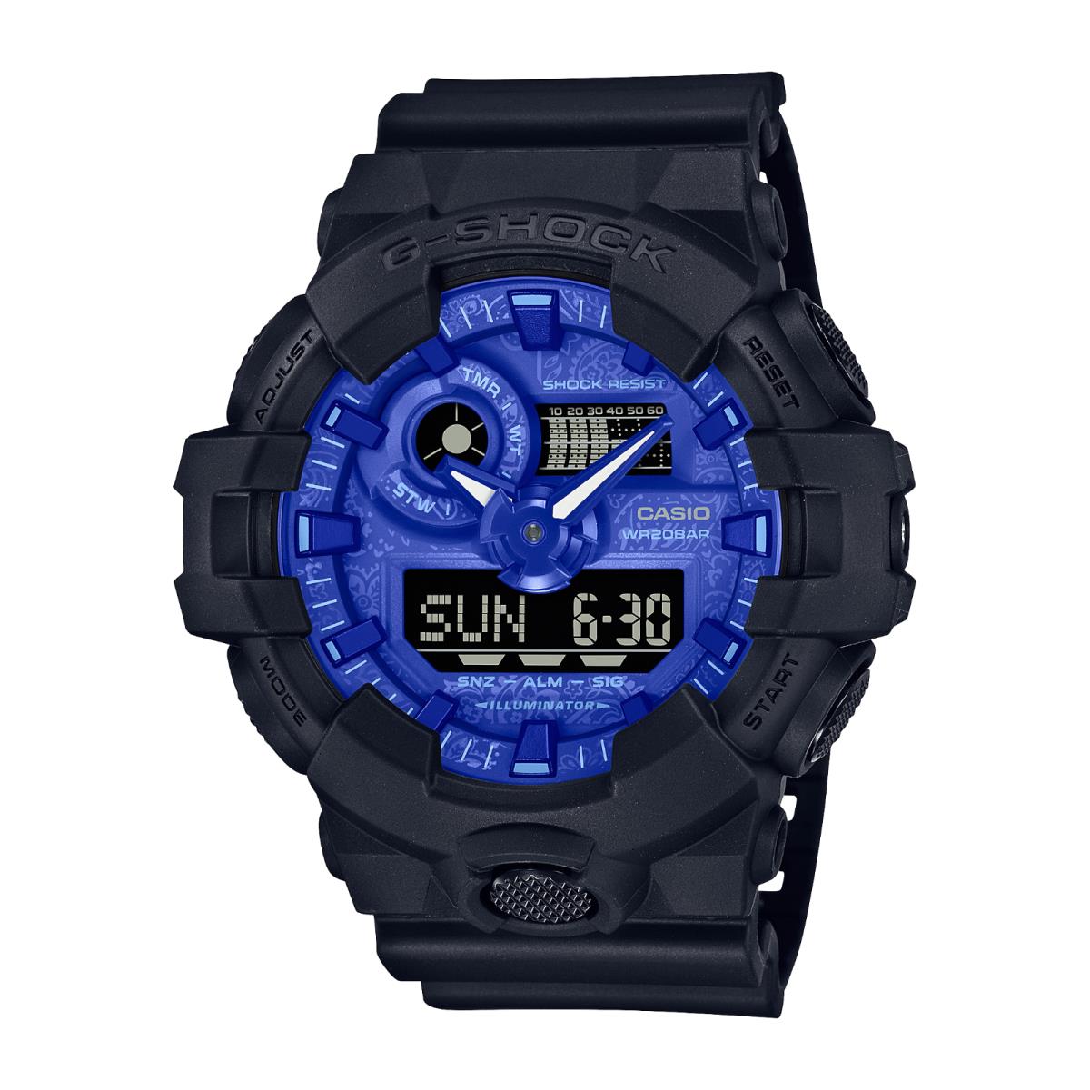 Casio G-shock GA700BP-1 Ana-digital Blue Paisley Series Resin Strap Watch