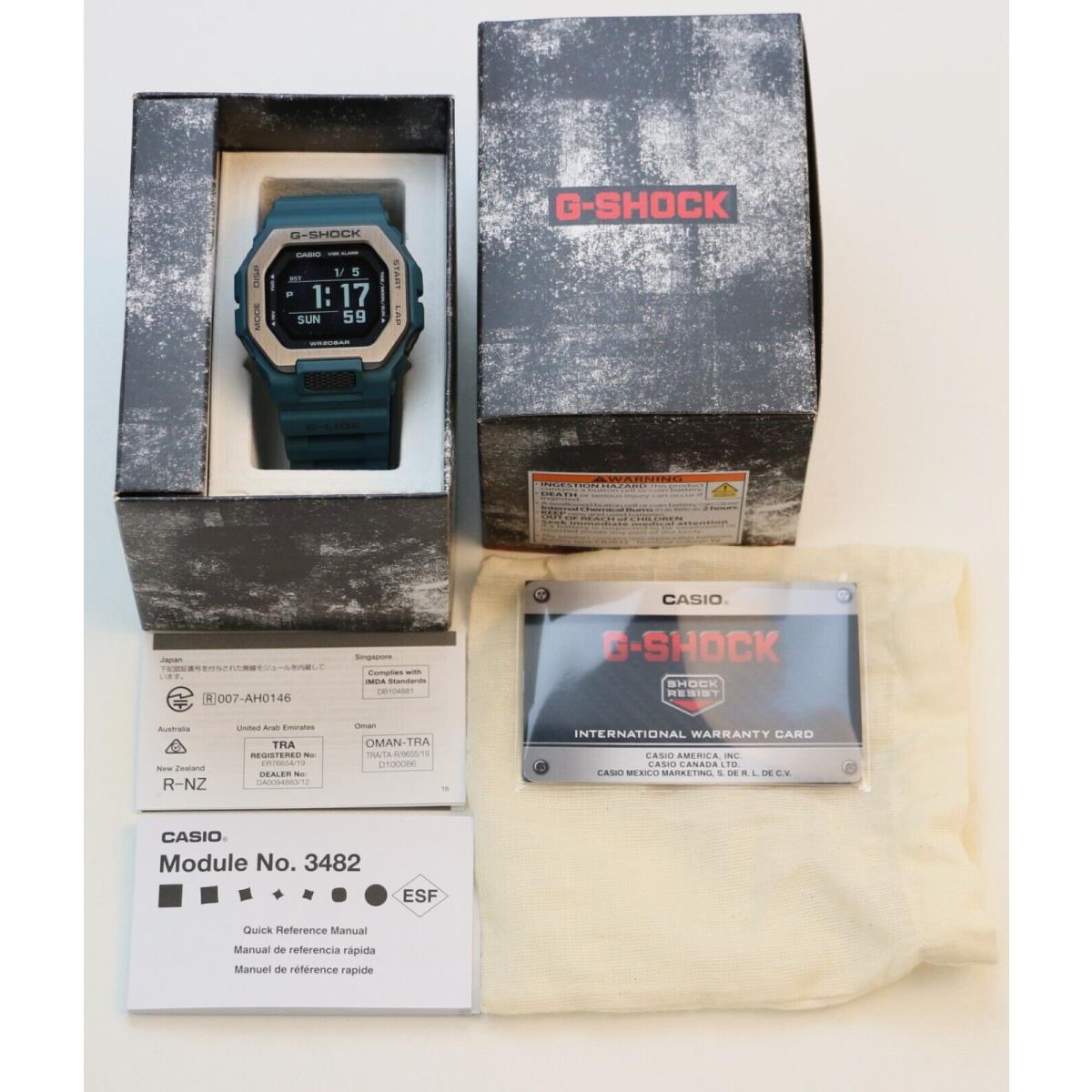 G-shock Watch G-lide GBX100-2CR Casio Smartphone Connect Surfing Tide 20 ATM/200