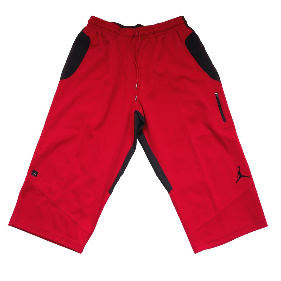 Nike Air Jordan Red Black Cropped 589413 010 Pants Shorts Retro 4 Vitange SZ XL