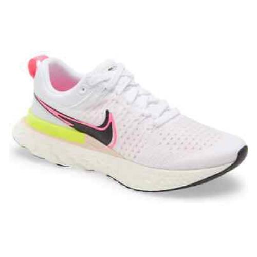 Nike Men`s React Infinity Run FK 2 Running Shoes White/black/pink 11.5 D M US
