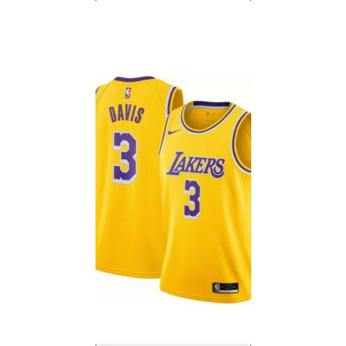 Anthony Davis Lakers Nike Swingman Icon Edition Jersey Size Mens Small 40 - Gold