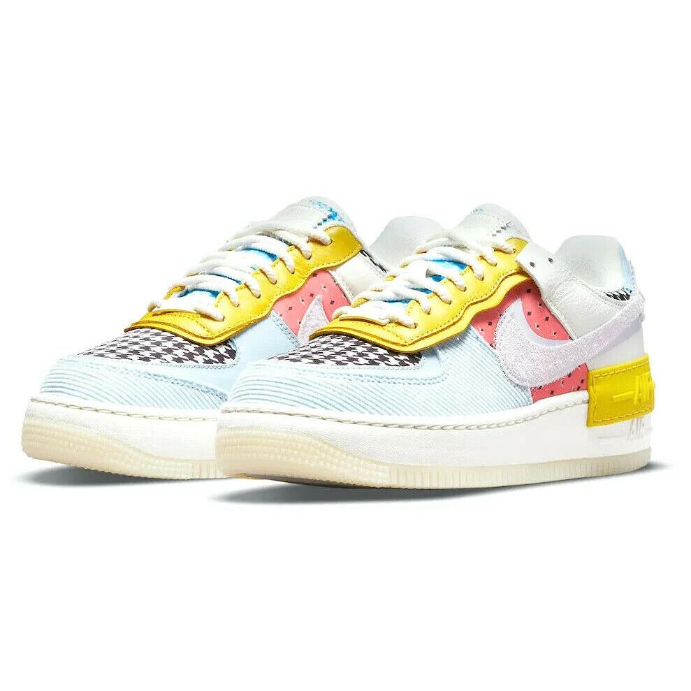Nike AF1 Shadow Womens Size 10.5 Shoes DM8076 100 Patchwork Sail Air Force