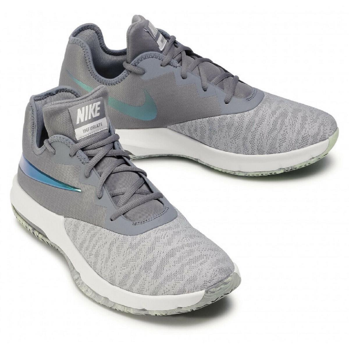 Nike Air Max Infuriate Iii Low Men`s AJ5898-008 Cool Dark Gray Shoe Size 11 - Gray