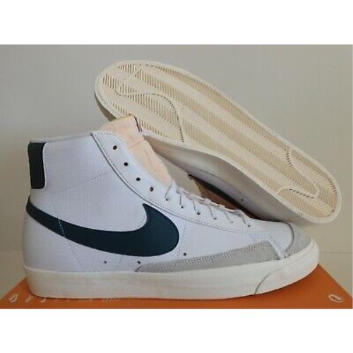 nike blazer mid 77 white dark teal green