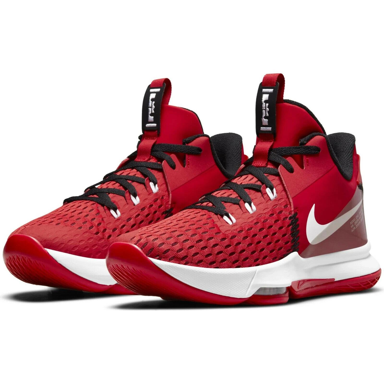 Nike Lebron Witness 5 V Mens Size 8.5 Sneaker Shoes CQ9380-601 University Bred