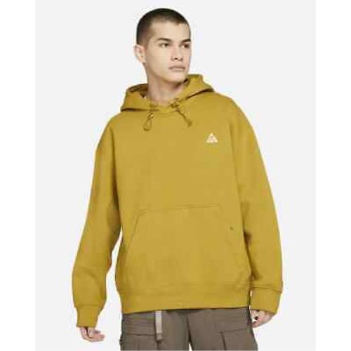 Nike Men`s XS Acg Pullover Fleece Hoodie Heavy Sweatshirt Peat Moss CW4490-386