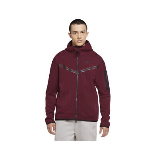 nike tech fleece wine red