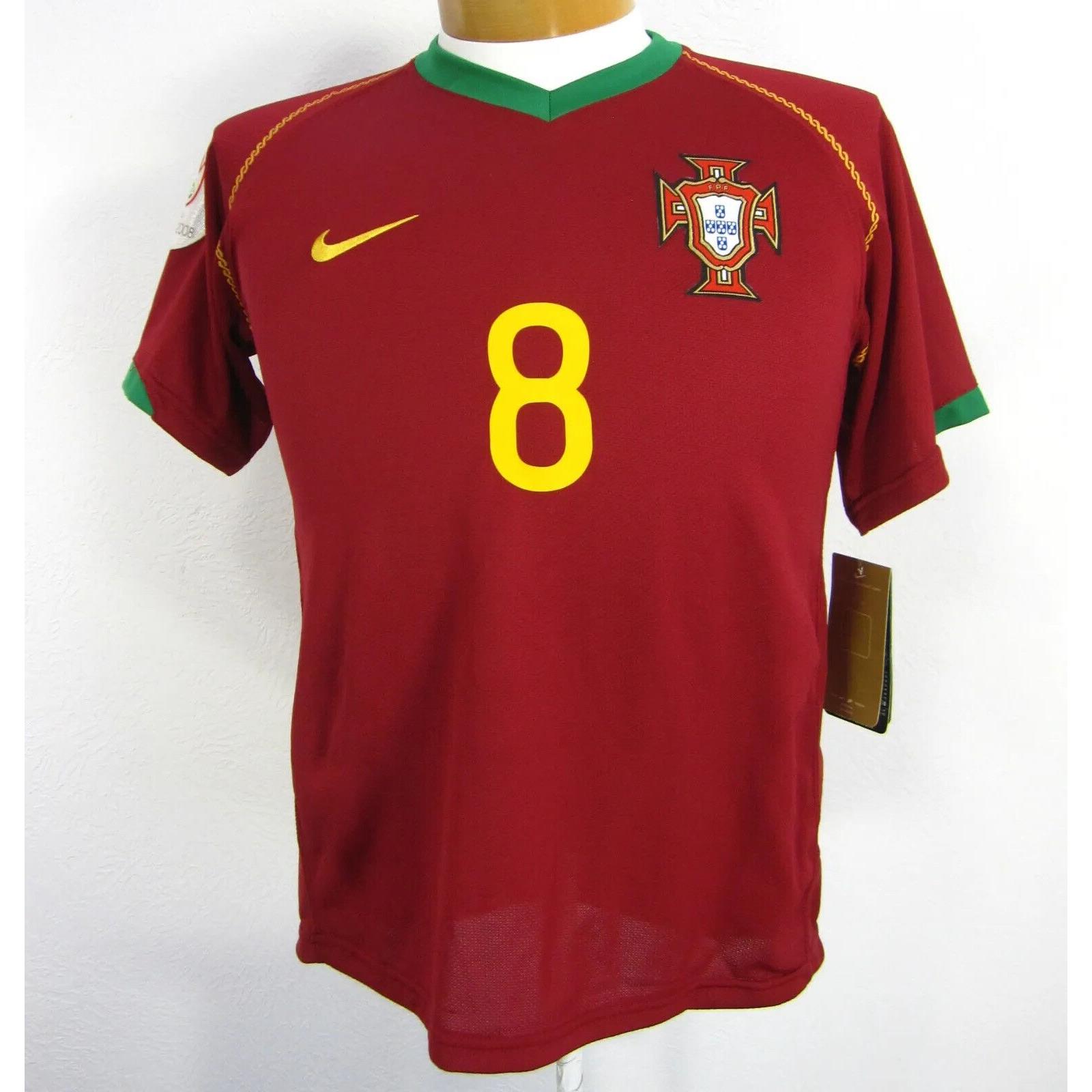 Uefa Euro 2008 Portugal Nike Sphere Singed Player 8 Fernandes Red M