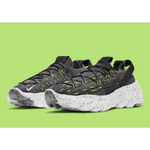 Nike Space Hippie 04 Shoes Black Noir Volt-white CZ6398-010 Men`s Size 10.5