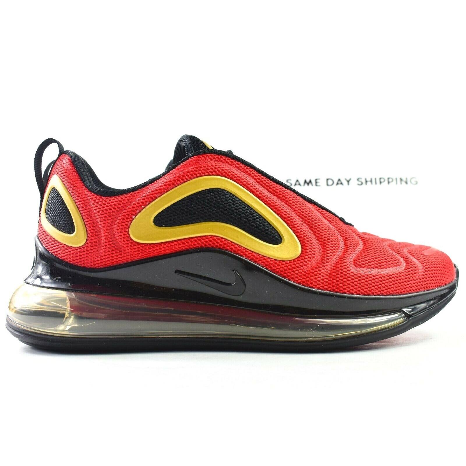 Nike Air Max 720 Womens Size 7 Shoes CU4871 600 Black Gold University Red
