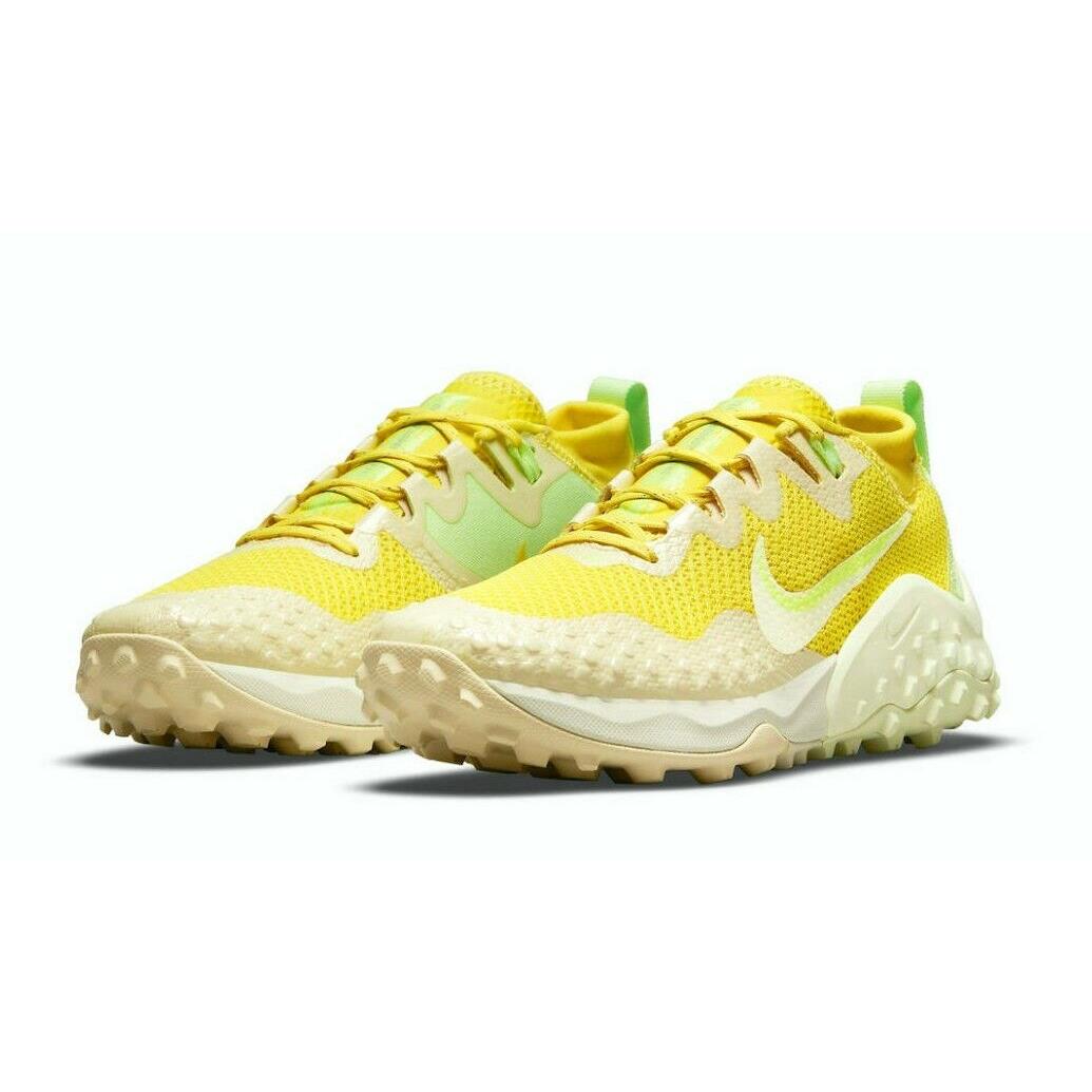 Nike Wildhorse 7 Womens Size 9.5 Sneaker Shoes DM9470 700 Yellow Strike