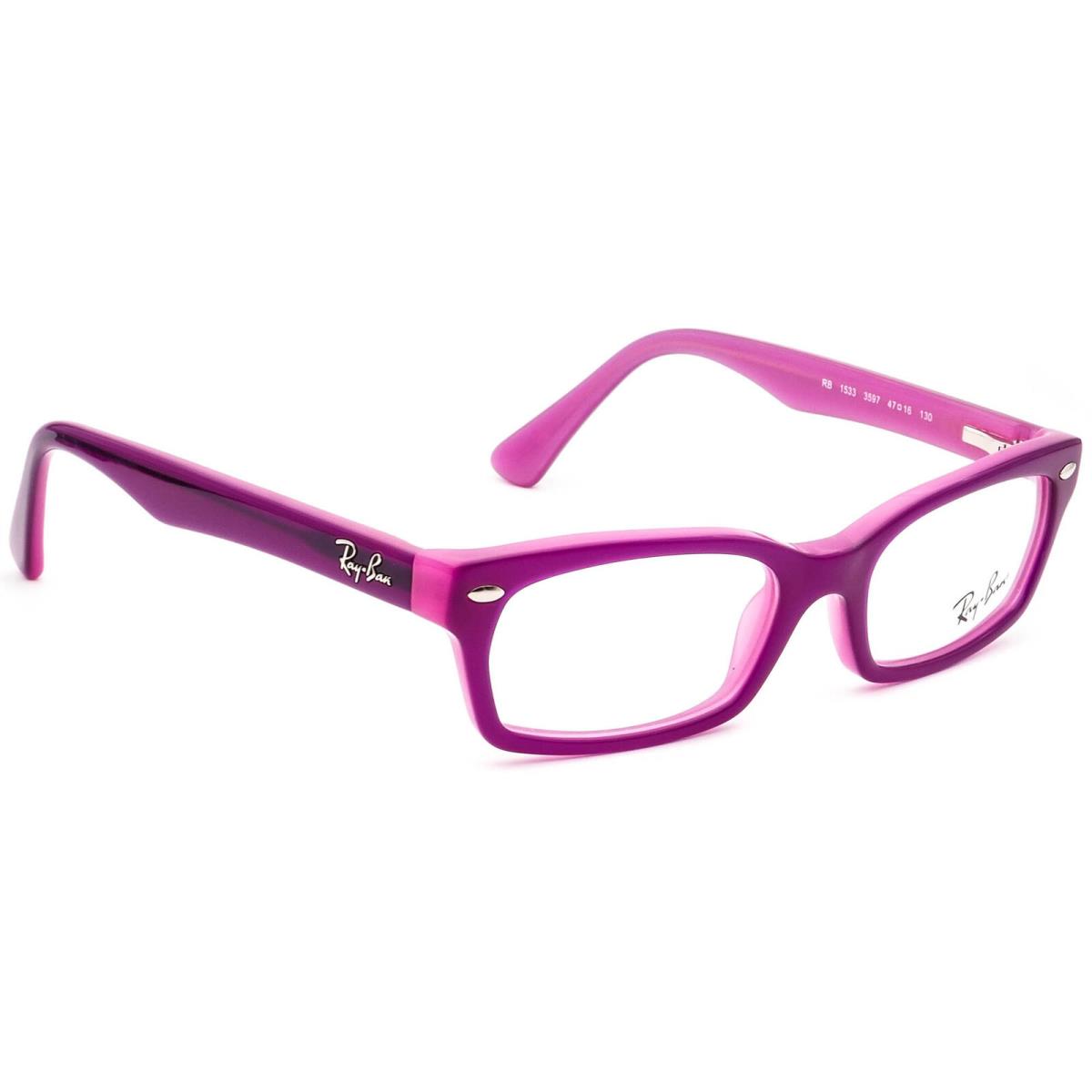 Ray-ban Small Eyeglasses RB 1533 3597 Junior Purple/pink Rectangular 47 16 130