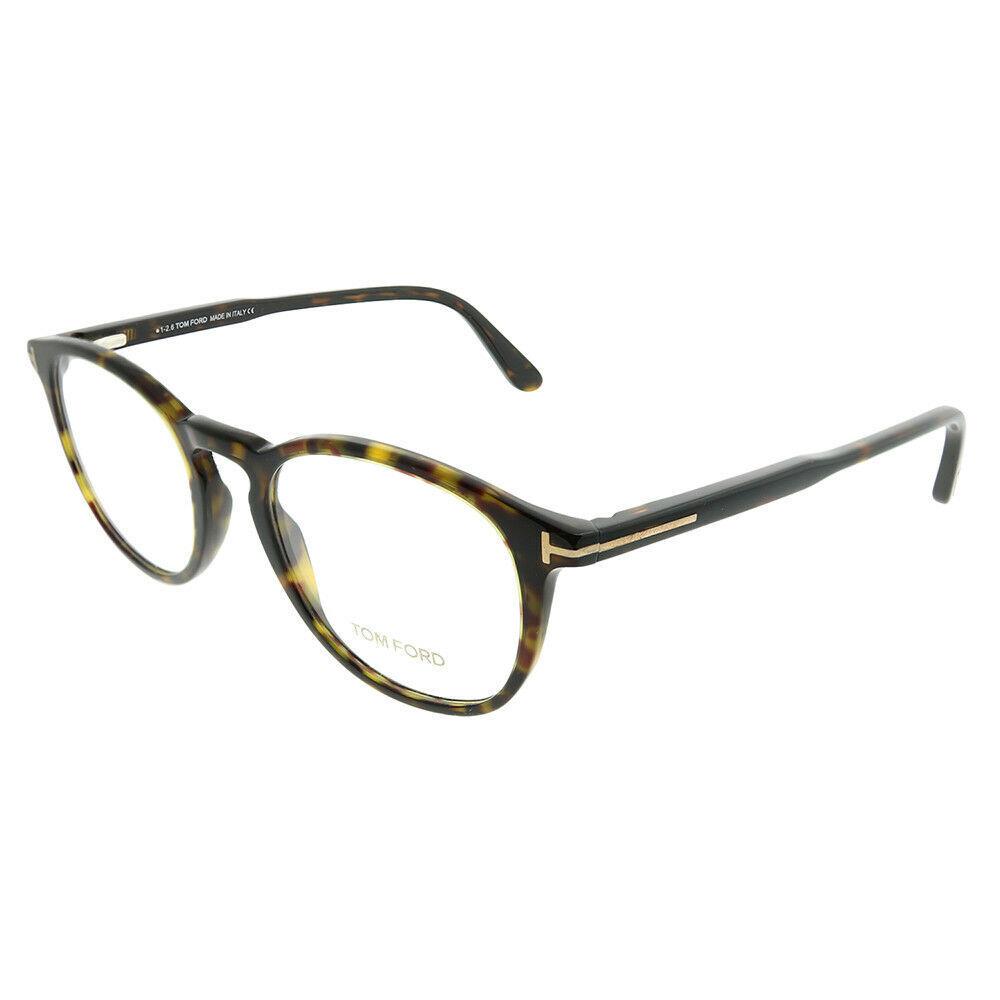 Tom Ford FT 5401 052 Dark Havana Plastic Round Eyeglasses 51mm