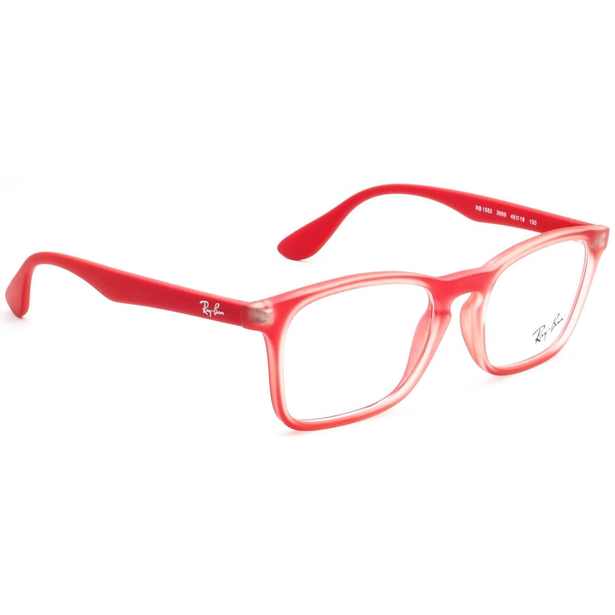 Ray-ban Kids` Eyeglasses RB 1553 3669 Red Rectangular Frame 46 16 130