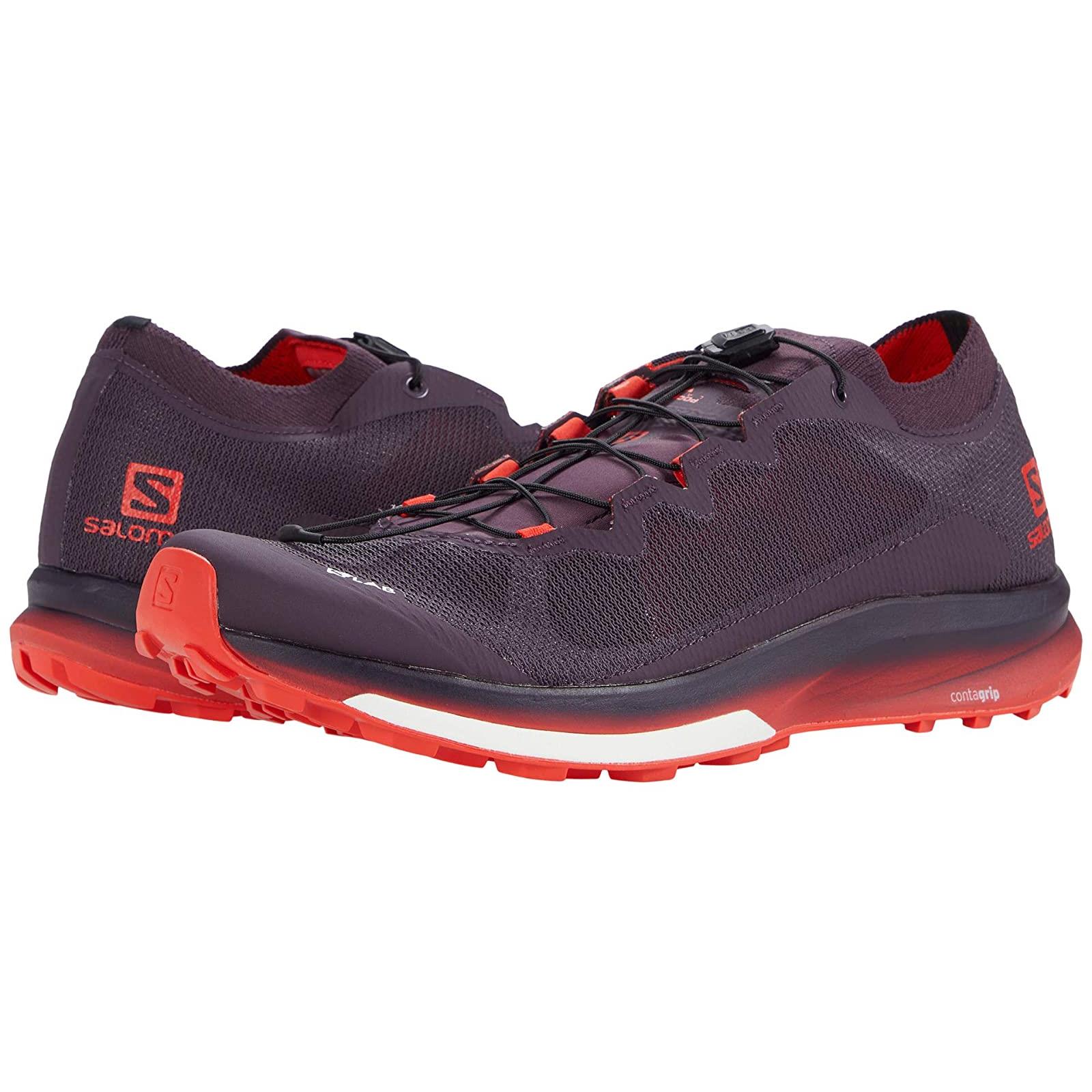Unisex Sneakers Athletic Shoes Salomon S/lab Ultra 3 Maverick/Racing Red S05/Maverick
